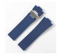 JUANZD Pulsera de silicona for reloj Compatible con Nardin MARINE, correa de reloj de goma resistente al agua, deportes de 25x12mm, relojes deportivos for hombre(White)