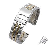 JUANZD Pulseras de acero inoxidable de 22/24 mm 316L Pulseras de acero inoxidable adecuado Compatible con Breitling Pilot Superocean VENGADOR Correa de plata for hombre(4,24mm)