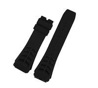 JUANZD Reloj de goma Compatible con Rich-Ard Mille Reloj Pulsera Relojes de pulsera Banda Mens Reloj Correa Pliegue Hebilla(Black no buckle)
