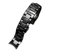 JUANZD Reloj de reloj de cerámica compatible con AR1451 AR1452 AR1400 AR1410 Reloj correas con cierre de mariposa de acero inoxidable 22 mm 24 mm(AR1400,22mm)