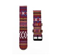 JUANZD Reloj Starp 20mm 22mm Tela Nylon relojes for hombres Relojes de mujer Pulsera Banda de muñeca(Black button 1010,22mm)