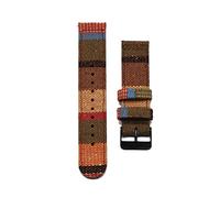 JUANZD Reloj Starp 20mm 22mm Tela Nylon relojes for hombres Relojes de mujer Pulsera Banda de muñeca(Black button 77,20mm)