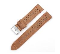 JUANZD Retro Strap Strap Oil Wax Watchstap18 mm de 20 mm 22 mm 24 mm Cow Cowhide Handm Watch Band Pulsera(Khaki-orange wire,24mm)