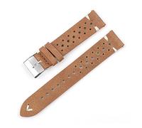 JUANZD Retro Strap Strap Oil Wax Watchstap18 mm de 20 mm 22 mm 24 mm Cow Cowhide Handm Watch Band Pulsera(Khaki-white wire,24mm)
