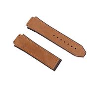 JUANZD Watch Accessories 25 * 19mm Crazy Horse Leather Nature Rubber Strap Lanyard Watch Band Compatible With Men's Watch Band Women's Strap(Oranje)