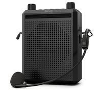 Juarez JRZPA82 - Amplificador de voz con sistema PA con Bluetooth 6.0, altavoz de 10 W, batería de 10 horas, micrófono con cable con eco y grabación, reproducción TF/USB para enseñanza, yoga y visitas