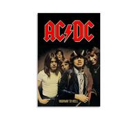 juaseehke AC DC Highway to Hell(1) Pósteres decorativos en lienzo para habitación, póster estético para decoración de pared, 40 x 60 cm, estilo sin marco