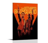 JUAWEYQOEA Póster de The Hitman's Bodyguard en lienzo para decoración de pared, pósteres, arte vintage, decoración estética para habitaciones, 30 x 45 cm, estilo marco