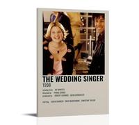 JUAWEYQOEA Póster de The Wedding Singer en lienzo para decoración de pared, pósteres, arte vintage, decoración estética para habitaciones, 60 x 90 cm, estilo marco