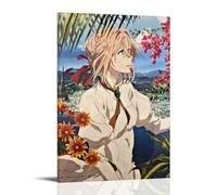 JUAWEYQOEA Violet Evergarden Anime3 - Póster decorativo en lienzo para pared, pósteres, arte vintage, decoración estética para habitaciones, 30 x 45 cm, estilo marco