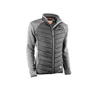 Juba 2898/M - "apolo" chaqueta de nylon/pu con mezcla de poliester. acolchada. color gris/negro.