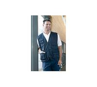 Juba Chaleco multibolsillos 80% poliéster/20% algodón, Forro interior 100% poliéster, Azul marino, M