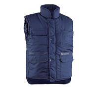 Juba Chaleco multibolsillos 80% poliéster/20% algodón, Forro interior de Nylon, Azul marino, XS