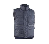 Juba Chaleco multibolsillos 80% poliéster/20% algodón, Forro interior de Nylon, Azul marino, XXL