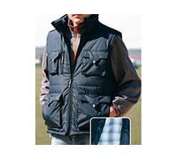 Juba Chaleco multibolsillos de poliéster pongee con PVC, Azul marino, L