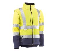JUBA Chaqueta cortavientos 94% pol./6% elastano con bandas reflectantes 3M, Amarillo flúor/marino - SIZE: 3XL