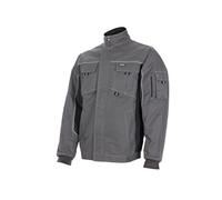 Juba Chaqueta multibolsillos 68% algodón, 30% poliéster y 2% elastano, 260 g/m², Gris con detalles negros - SIZE: XL