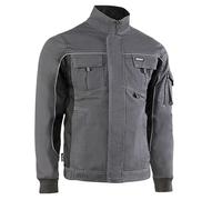 Juba Chaqueta multibolsillos 68% algodón, 30% poliéster y 2% elastano, 260 g/m², Gris con detalles negros - SIZE: 3XL