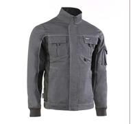 Juba Chaqueta multibolsillos 68% algodón, 30% poliéster y 2% elastano, 260 g/m², Gris con detalles negros - SIZE: XS