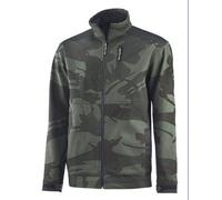 JUBA Chaqueta tejido cortavientos triple capa, 94% pol/6% elastano, Estampado camuflaje, Verde - SIZE: 3XL