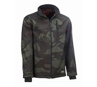 JUBA Chaqueta tejido cortavientos triple capa, 94% pol/6% elastano, Estampado camuflaje, Verde - SIZE: S