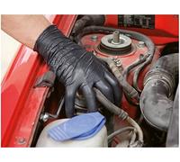 Juba G, emergencia técnica de nitrilo sin polvo extra largo, negro - SIZE: 8