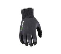 JUBA Guantes de Trabajo de Seguridad con tecnología de nitrilo PFT - Fabricado con Fibra ecológica Ingenia, Nailon y Elastano - Compatible con Pantalla táctil - Negro (8)