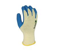 Juba G, poliéster/algodón sin costuras recubierto látex rugoso, amarillo/azul - SIZE: 10