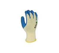 Juba G, poliéster/algodón sin costuras recubierto látex rugoso, amarillo/azul - SIZE: 9