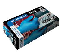 Juba "Grippaz" G, desechable nitrilo escamado sin polvo, azul - SIZE: 11