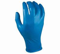 Juba "Grippaz" G, desechable nitrilo escamado sin polvo, azul - SIZE: 12