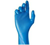 Juba "Grippaz" G, desechable nitrilo escamado sin polvo, azul - SIZE: 9