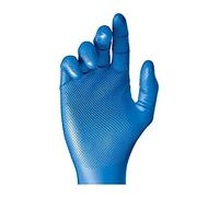 Juba "Grippaz G, desechable nitrilo escamado sin polvo, azul - SIZE: 9