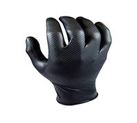Juba "Grippaz" G, desechable nitrilo escamado sin polvo, negro - SIZE: 7