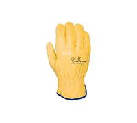 Juba - Guante conductor piel flor vaca talla 7 amarillo bolsa