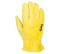 Juba - Guante cuero flor amarillo elastico/a talla 10