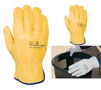 Juba - Guante Piel Flor Vacuno Corto Amarillo T/8