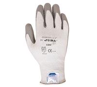 Juba - Guante sin costuras anticorte fibra de vidrio+poliuretano talla l gris