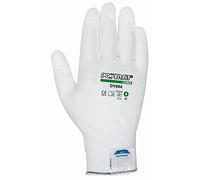 Juba - Guante sin costuras anticorte fibra+poliuretano m blanco