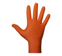 Juba guantes de nitrilo agility grip naranja sin polvo 50 unidades - m