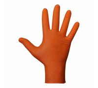 JUBA Guantes de nitrilo Agility Grip – Naranja sin polvo 50 unidades Talla 7