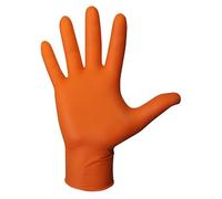 JUBA Guantes de nitrilo Agility Grip Naranja Sin Polvo 50 Unidades - Marca EAN: 8423752239566 - Talla: 10