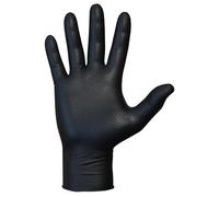 JUBA Guantes de nitrilo Agility Grip Negro sin polvo 50 uds Talla 9