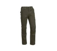 Juba Pantalón Flex Light Multibolsillos 57% algodón, 40% poliéster y 3% Elastano de 200 g/m², Verde, M