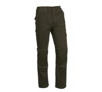 Juba Pantalón Flex Light Multibolsillos 57% algodón, 40% poliéster y 3% Elastano de 200 g/m², Verde, M