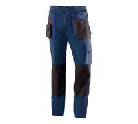 Juba Pantalón Largo Multibolsillos 65% poliéster/35% algodón Azul Marino/Negro con Detalles azulina, XXL