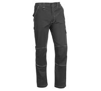 Juba Pantalón Multibolsillos 68% algodón, 30% poliéster y 2% Elastano, 260 g/m², Gris, XXL