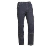 Juba Pantalón Multibolsillos 68% algodón, 30% poliéster y 2% Elastano, 260 g/m², Marino, M