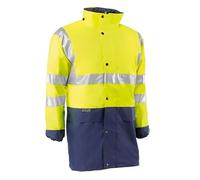 Juba Traje de agua 100% pol, Oxford s/recubrimento de PU bandas reflectantes 3M, Amarillo flúor/marino - SIZE: M
