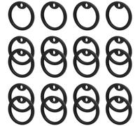 Jubaopen 20PCS Silenciador Perro Protector de Placa de Perro Etiqueta Mascota Personalizada Etiquetas de Identificación de Perro de Silicona para Identificación de Perro Militar(38x30x4 mm, Negro)
